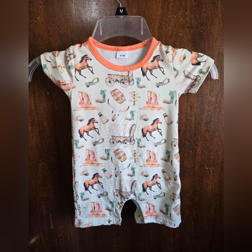 Baby Western Themed Romper